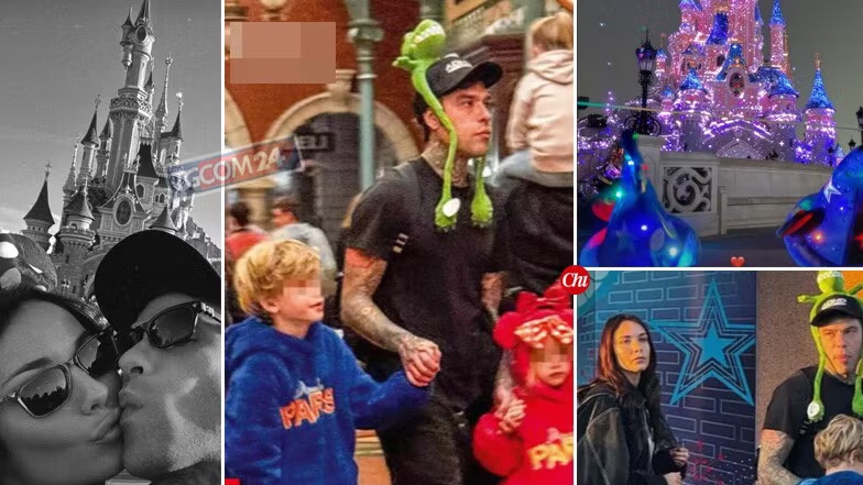 Fedez coi figli a Disneyland